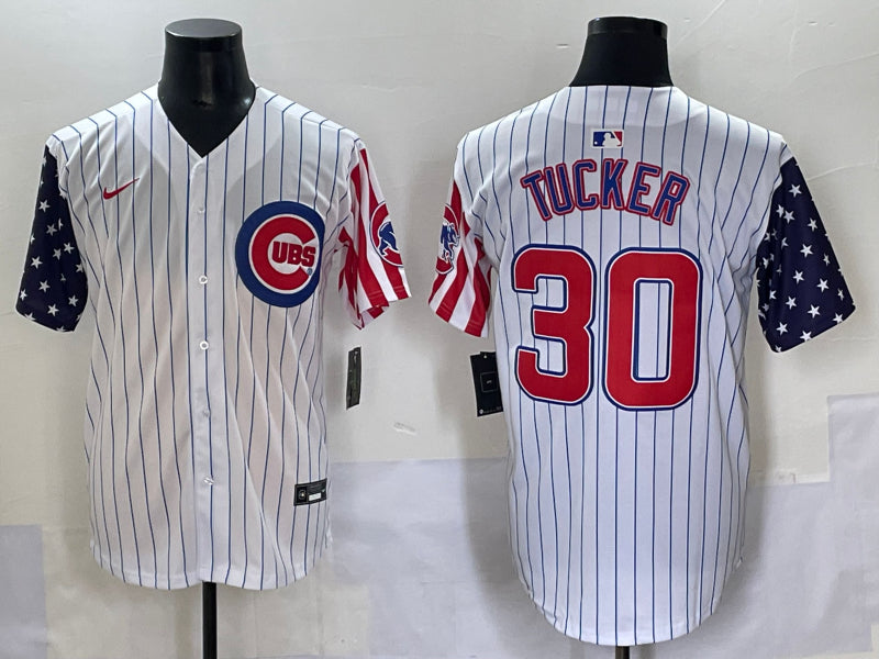 Men’s Chicago Cubs Kyle Tucker #30 White Jersey
