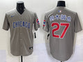 Men’s Chicago Cubs Seiya Suzuki #27 Gray Jersey