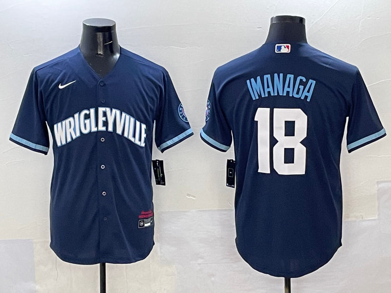 Men’s Chicago Cubs Shota Imanaga #18 Navy City Connect Limited Jersey