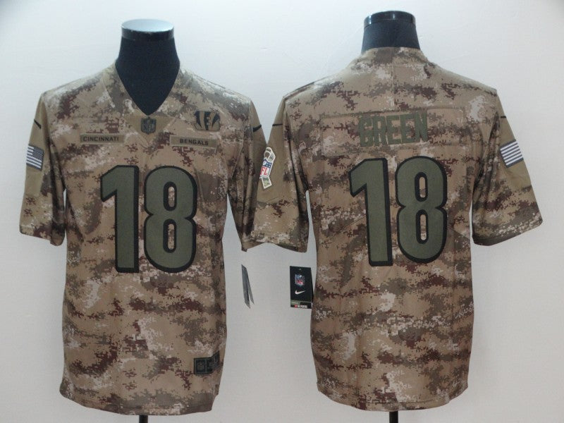 Men’s Cincinnati Bengals A.J. Green #18 Camouflage Jersey