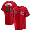 Men’s Cincinnati Reds #30 Ken Griffey Red 2026 City Connect Stitched Jersey