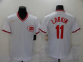 Men’s Cincinnati Reds Barry Larkin #11 White Baseball Jersey