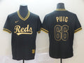 Men’s Cincinnati Reds Yasiel Puig #66 Black Baseball Jersey
