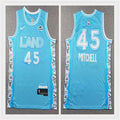 Mens Cleveland Cavaliers #45 Donovan Mitchell Nike Light Blue 2024-25 City Edition Swingman Jersey