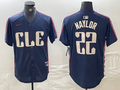 Men’s Cleveland Guardians Josh Naylor #22 Navy 2024 City Connect Limited Jersey