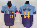 Men’s Colorado Rockies Ryan McMahon #24 Purple/Light Blue 2025 City Connect Limited Jersey