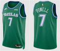Mens Dallas Mavericks #7 Dwight Powell Nike Green Classic Edition Jersey