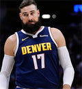 Mens Denver Nuggets #17 Jonas Valanciunas Nike Navy Icon Edition Swingman Jersey