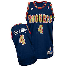 Men’s Denver Nuggets #4 Chauncey Billups Navy Blue Throwback Jersey