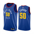 Mens Denver Nuggets #50 Aaron Gordon Blue Statement Edition Jersey