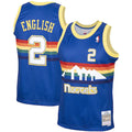 Men’s Denver Nuggets Retired Player #2 Alex English 1987-88 Mitchell&Ness Hardwood Classics Swingman Jersey Royal