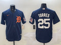 Men’s Detroit Tigers Gleyber Torres #25 Navy Limited Jersey