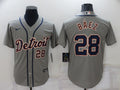 Men’s Detroit Tigers Javier Baez #28 Gray Baseball Jersey