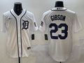Men’s Detroit Tigers Kirk Gibson #23 White Home Jersey