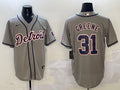 Men’s Detroit Tigers Riley Greene #31 Gray Jersey