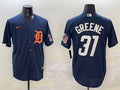 Men’s Detroit Tigers Riley Greene #31 Navy Limited Jersey