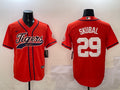 Men’s Detroit Tigers Tarik Skubal #29 Orange Jersey