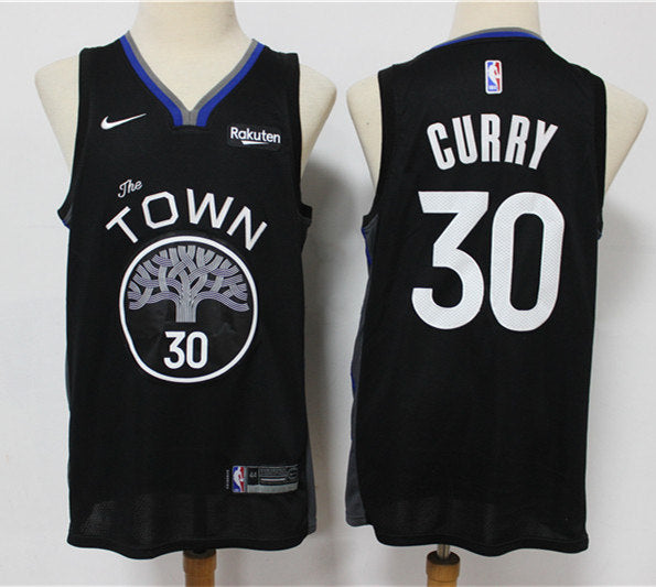 Men’s Golden State Warriors #30 Stephen Curry  Nike Black 2019_20 City Edition Swingman Jersey