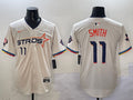 Men’s Houston Astros Cam Smith #11 Cream 2025 City Connect Limited Jersey