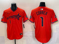 Men’s Houston Astros Carlos Correa #1 Orange 2025 City Connect Limited Jersey