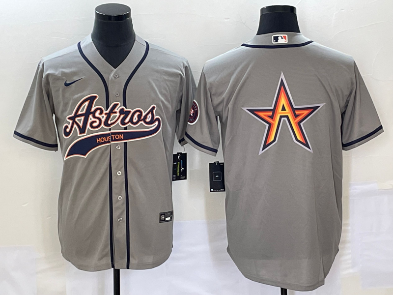 Men’s Houston Astros Gray Alternate Jersey Joint Edition