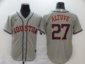 Men’s Houston Astros Jose Altuve #27 Gray Baseball Jersey