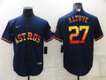 Men’s Houston Astros Jose Altuve #27 Navy Jersey