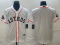 Men’s Houston Astros White 2023 Gold Collection Blank Jersey
