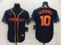 Men’s Houston Astros Yuli Gurriel #10 Navy Space City Jersey