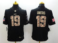 Men’s Indianapolis Colts Johnny Unitas #19 Black Jersey