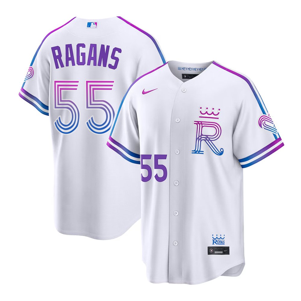 Men’s Kansas City Royals #55 Cole Ragans White 2026 City Connect Stitched Jersey