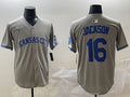 Men’s Kansas City Royals Bo Jackson #16 Gray Limited Jersey