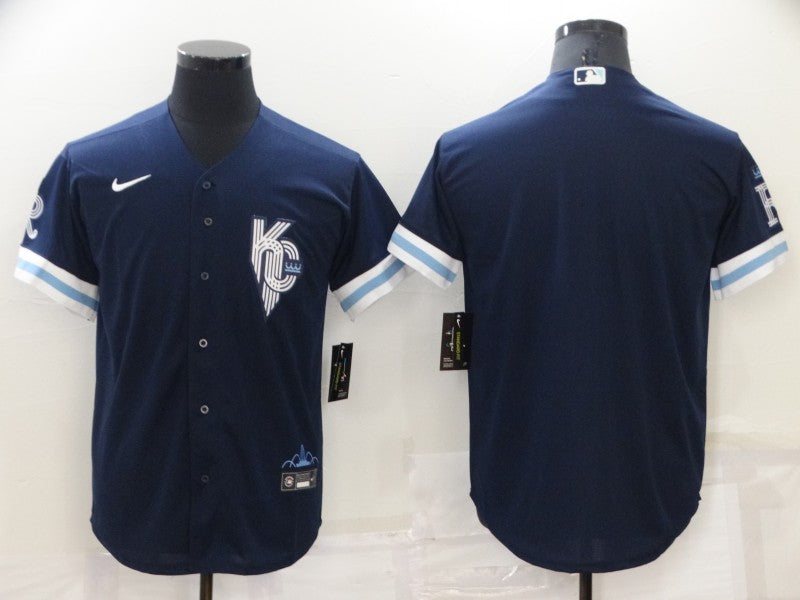 Men’s Kansas City Royals Navy 2022 City Connect Blank Jersey