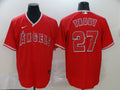 Men’s Los Angeles Angels #27 Mike Trout Red Stitched Jersey