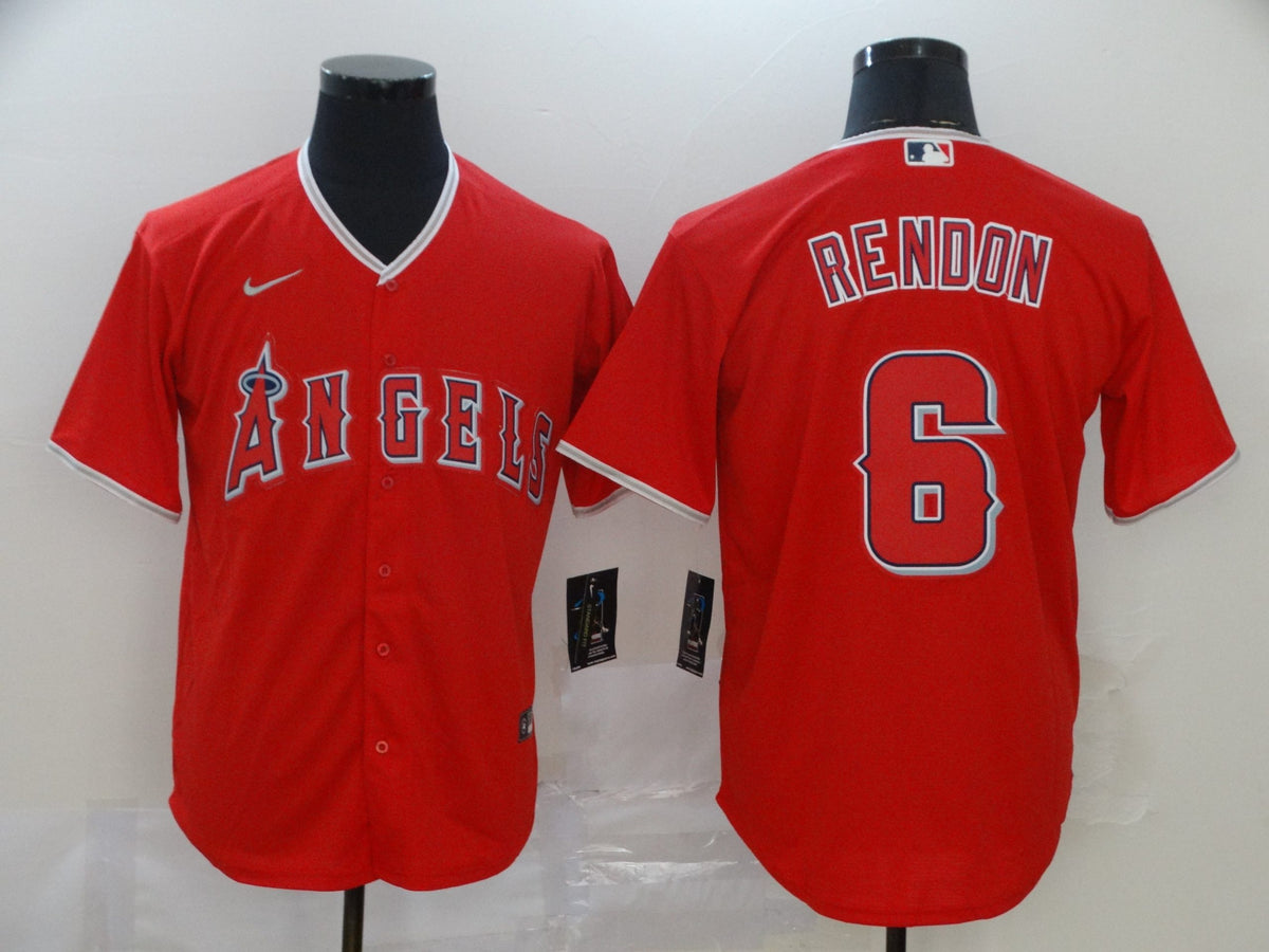 Men’s Los Angeles Angels Anthony Rendons #6 Red Sewn Jersey