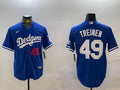 Men’s Los Angeles Dodgers Blake Treinen #49 Royal Alternate Jersey