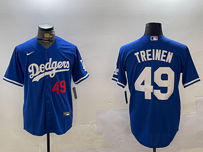 Men’s Los Angeles Dodgers Blake Treinen #49 Royal Alternate Jersey