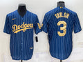 Men’s Los Angeles Dodgers Chris Taylor #3 Blue Stitched Jersey
