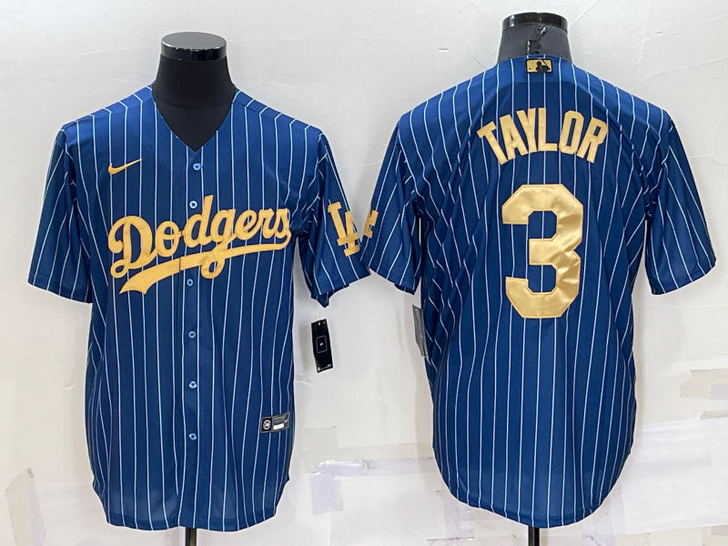 Men’s Los Angeles Dodgers Chris Taylor #3 Blue Stitched Jersey