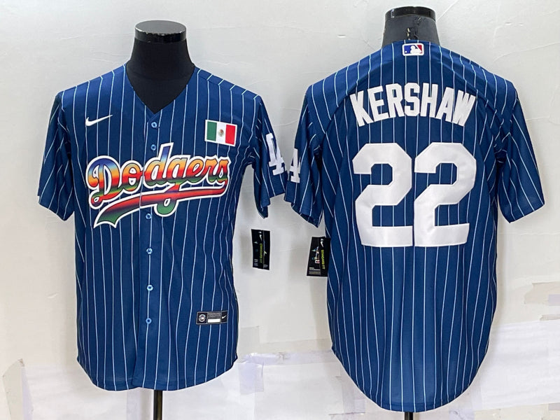 Men’s Los Angeles Dodgers Clayton Kershaw #22 Blue Authentic Jersey