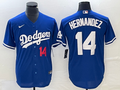 Men’s Los Angeles Dodgers Enrique Hernandez #14 Blue Jersey