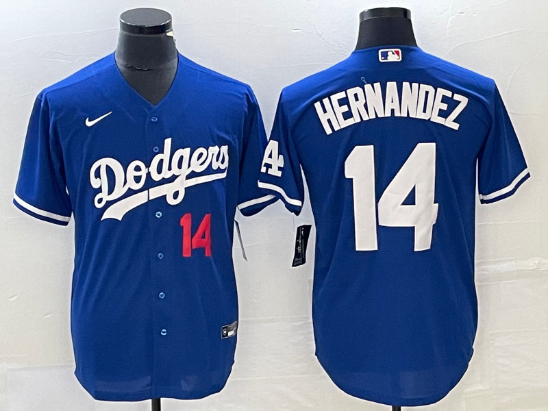 Men’s Los Angeles Dodgers Enrique Hernandez #14 Blue Jersey