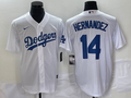 Men’s Los Angeles Dodgers Enrique Hernandez #14 White Jersey