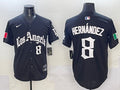 Men’s Los Angeles Dodgers Enrique Hernandez #8 Black Team Jersey
