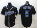 Men’s Los Angeles Dodgers Freddie Freeman #5 Black Alternate Jersey