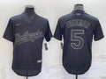 Men’s Los Angeles Dodgers Freddie Freeman #5 Black Authentic Jersey
