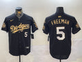Men’s Los Angeles Dodgers Freddie Freeman #5 Black Jersey