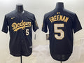 Men’s Los Angeles Dodgers Freddie Freeman #5 Black Team Jersey