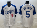 Men’s Los Angeles Dodgers Freddie Freeman #5 White Limited Jersey