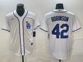 Men’s Los Angeles Dodgers Jackie Robinson #42 White Limited Jersey